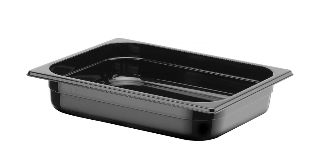 Container GN 1/2 black polycarbonate