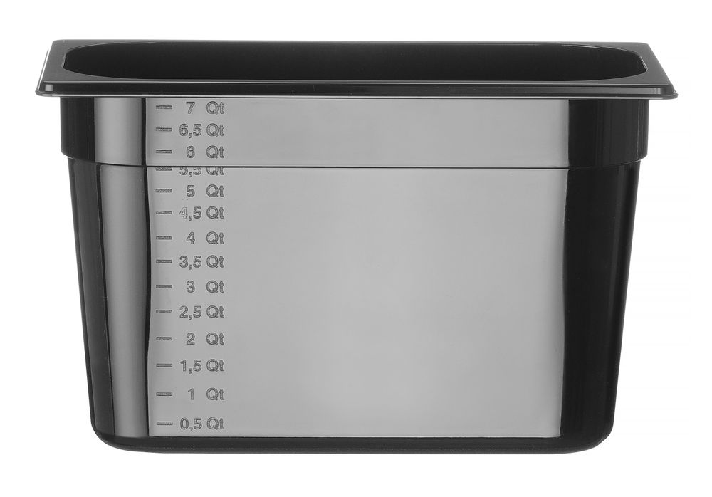 Container GN 1/3 black polycarbonate