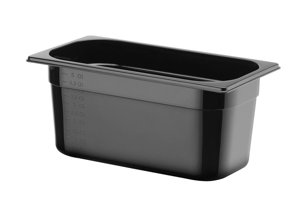 Container GN 1/3 black polycarbonate