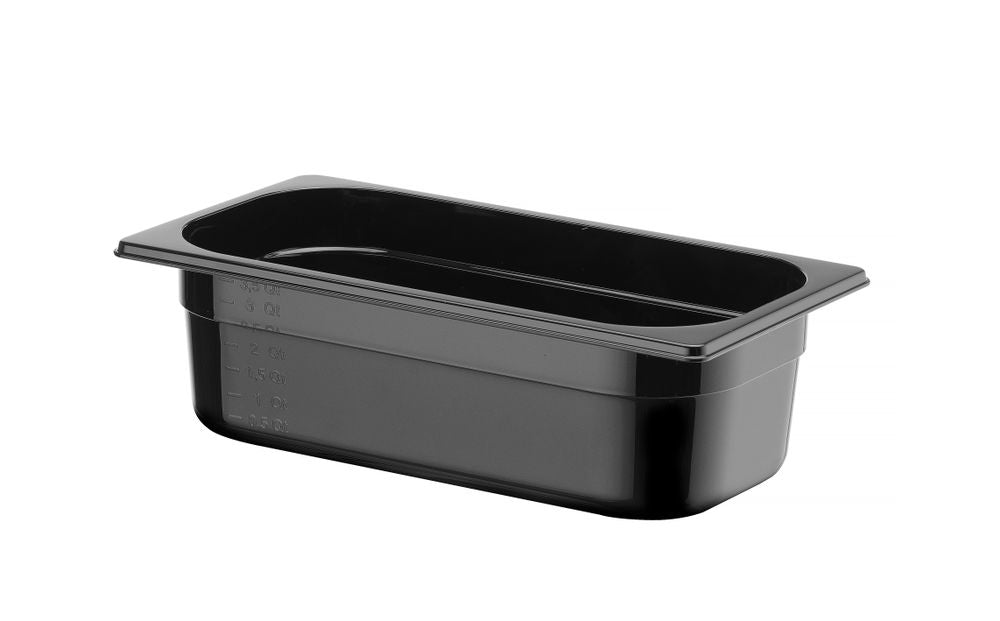 Container GN 1/3 black polycarbonate