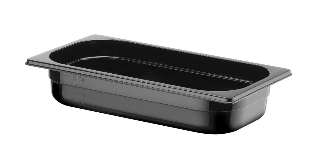 Container GN 1/3 black polycarbonate