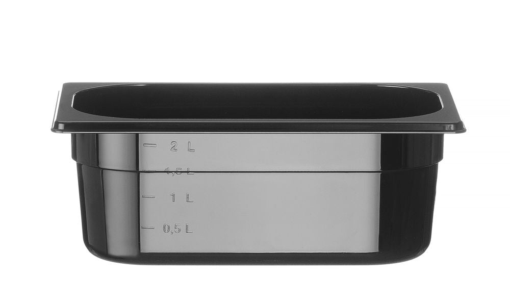 Container GN 1/4 black polycarbonate