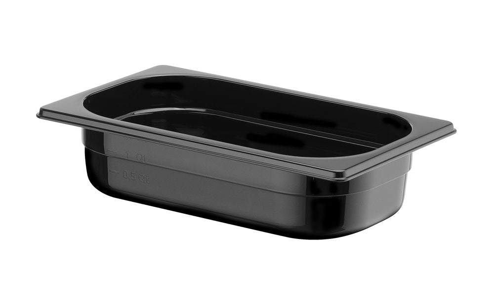 Container GN 1/4 black polycarbonate