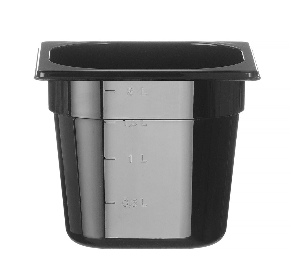 Container GN 1/6 zwart polycarbonaat