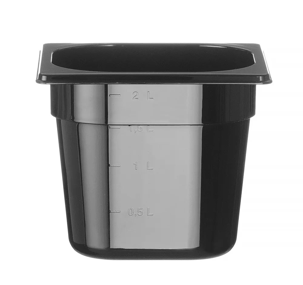 Container GN 1/6 zwart polycarbonaat