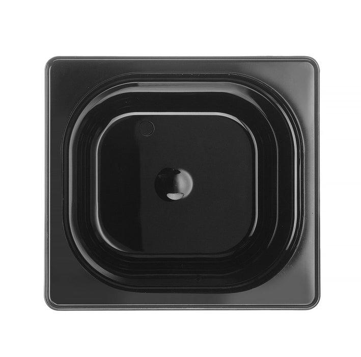 Container GN 1/6 black polycarbonate