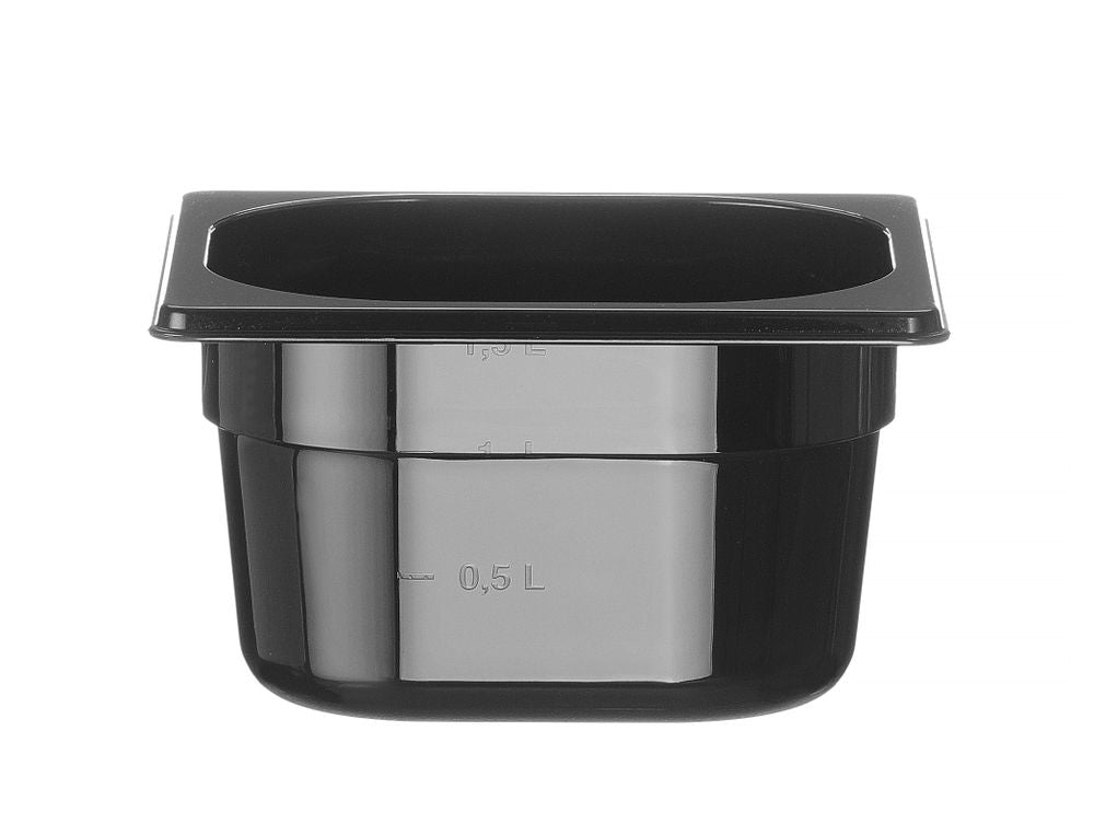 Container GN 1/6 zwart polycarbonaat