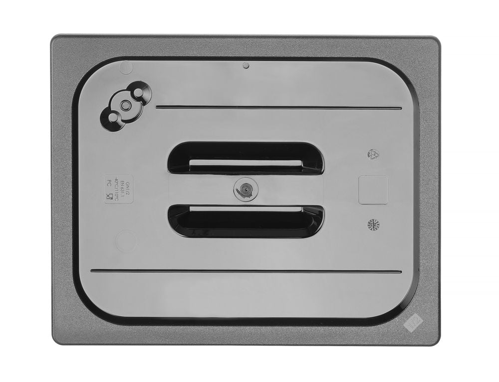 Deksel voor GN containers zwart polycarbonaat