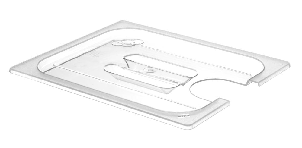 Lid for GN containers with recess for sous vide stick