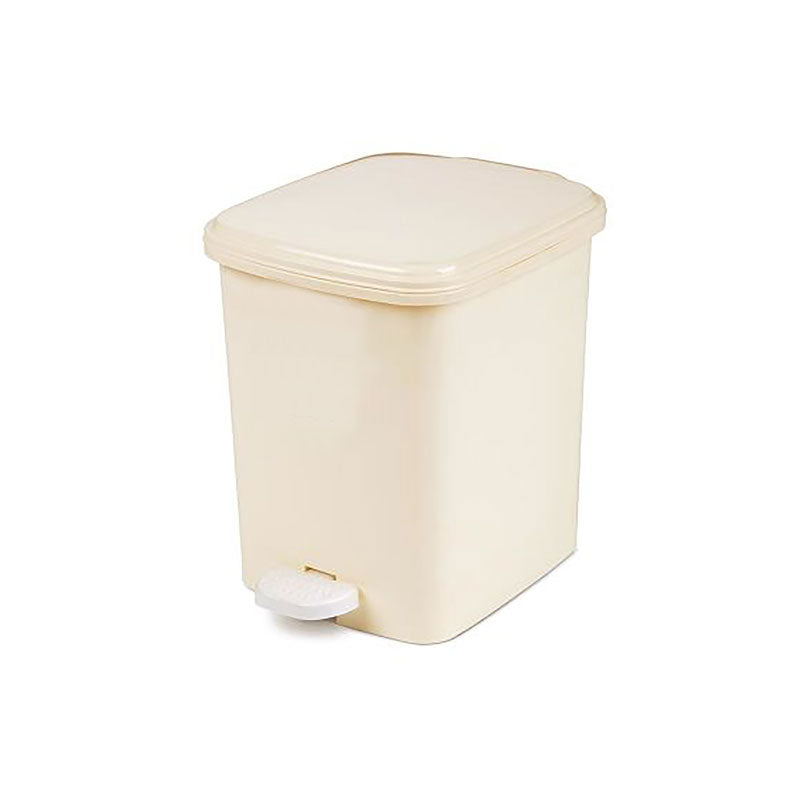 Rechthoekige pedaalemmer 5 liter wit, per 8 stuks