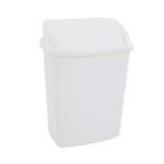 Afvalbak met swingdeksel 26 liter wit, per 16 stuks