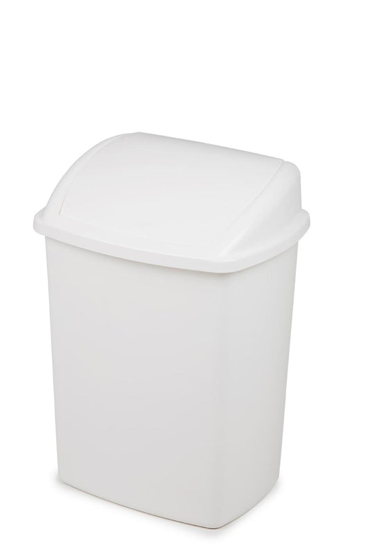 Afvalbak swing 40 liter wit