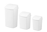 Afvalbak met swingdeksel 50 liter wit, per 12 stuks
