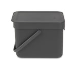 Brabantia Sort & Go afvalemmer 6 liter grijs
