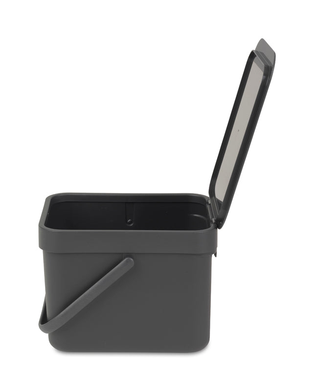 Brabantia Sort & Go afvalemmer 6 liter grijs