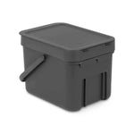 Brabantia Sort & Go afvalemmer 6 liter grijs