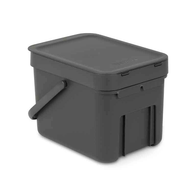 Brabantia Sort & Go afvalemmer 6 liter grijs