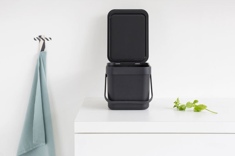 Brabantia Sort & Go afvalemmer 6 liter grijs