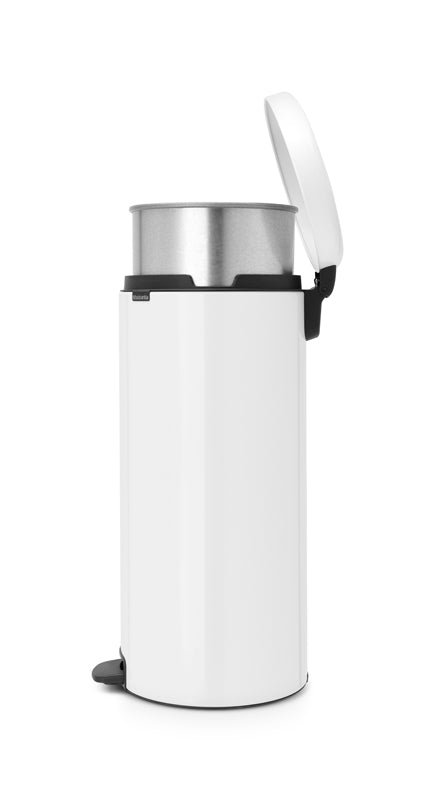 Brabantia NewIcon pedaalemmer 30 liter met metalen binnenemmer wit