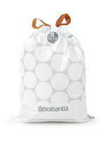 Brabantia PerfectFit afvalzak met trekbandsluiting 10-12 liter code X, 20 stuks wit