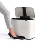 Brabantia Bo pedaalemmer 3x11 liter wit