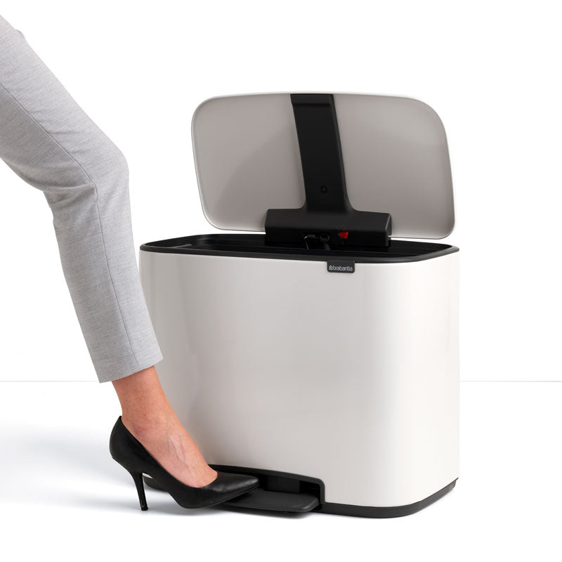Brabantia Bo pedaalemmer 3x11 liter wit