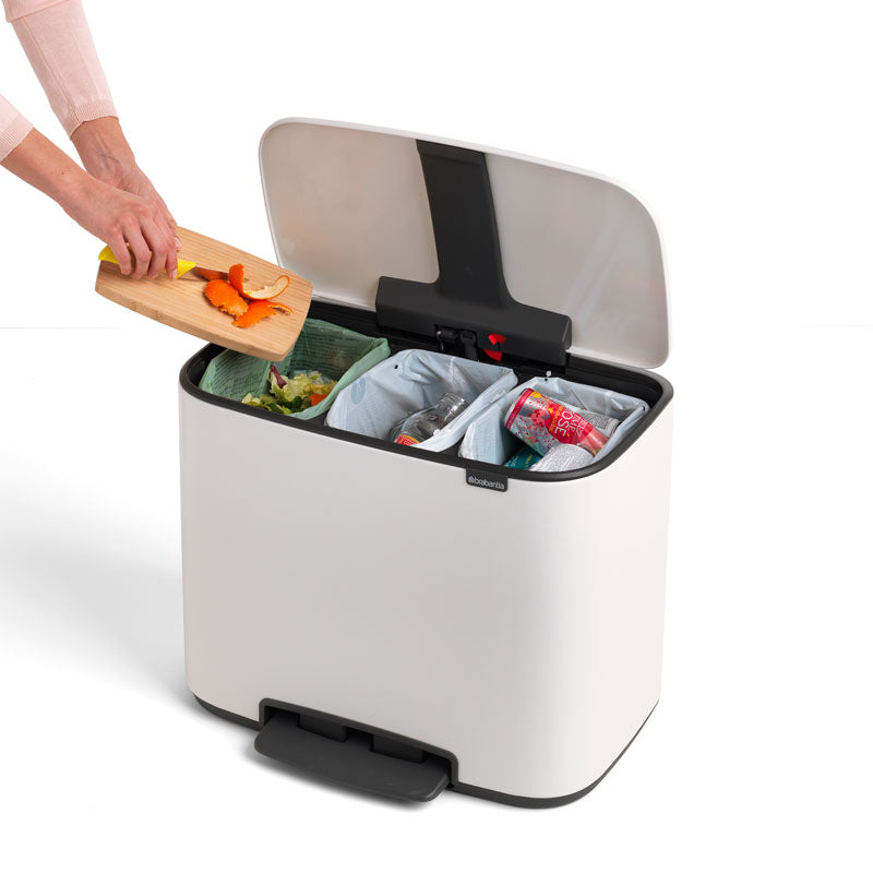 Brabantia Bo pedaalemmer 3x11 liter wit