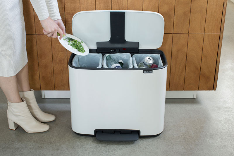 Brabantia Bo pedaalemmer 3x11 liter wit