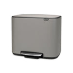 Brabantia Bo pedaalemmer 3x11 liter Mineral Concrete Grey