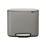 Brabantia Bo pedaalemmer 11+23 liter Mineral Concrete Grey