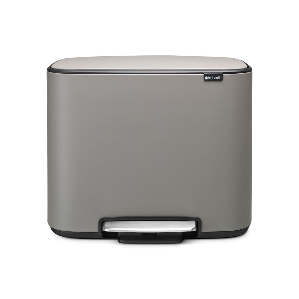 Brabantia Bo pedaalemmer 11+23 liter Mineral Concrete Grey