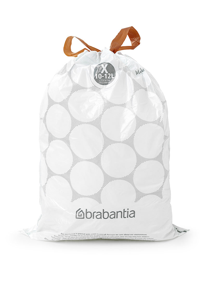 Brabantia PerfectFit afvalzak met trekbandsluiting 10-12 liter code X, 40 stuks, 1 x 40 stuks