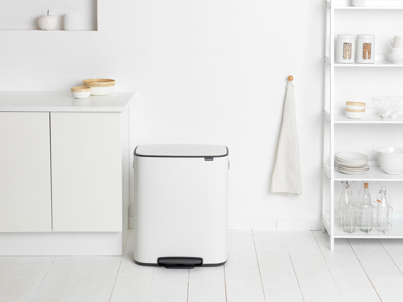 Brabantia Bo pedaalemmer 2x30 liter wit