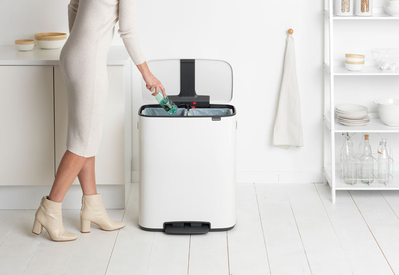 Brabantia Bo pedaalemmer 2x30 liter wit
