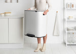Brabantia Bo pedaalemmer 2x30 liter wit
