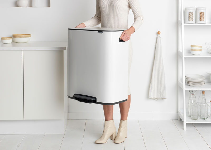 Brabantia Bo pedaalemmer 2x30 liter wit