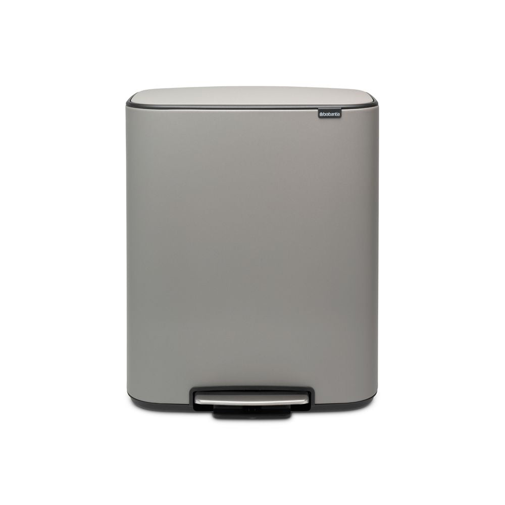 Brabantia Bo pedaalemmer 2x30 liter Mineral Concrete Grey