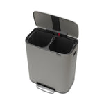Brabantia Bo pedaalemmer 2x30 liter Mineral Concrete Grey
