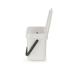 Brabantia Sort & Go afvalemmer 3 liter lichtgrijs