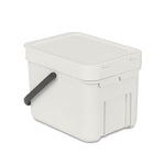 Brabantia Sort & Go afvalemmer 6 liter lichtgrijs