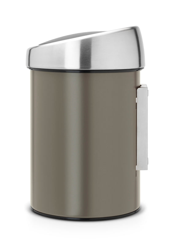 Brabantia Touch Bin wandafvalemmertje 3 liter platina