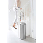 Brabantia vlamdovende prullenbak 30 liter mat RVS