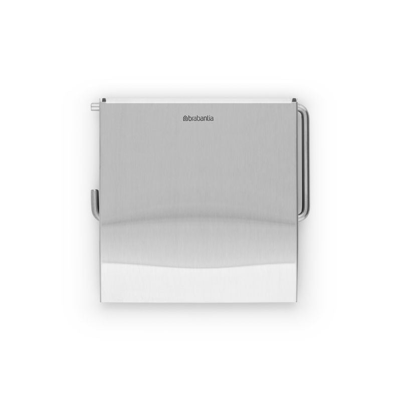 Brabantia ReNew toiletrolhouder met klep mat chroom, per 6 stuks
