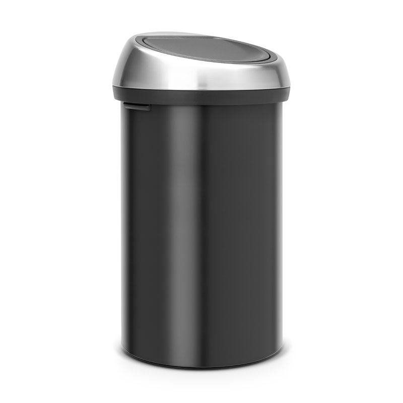 Brabantia Touch Bin 60 liter mat zwart/mat RVS
