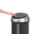 Brabantia Touch Bin 60 liter mat zwart/mat RVS