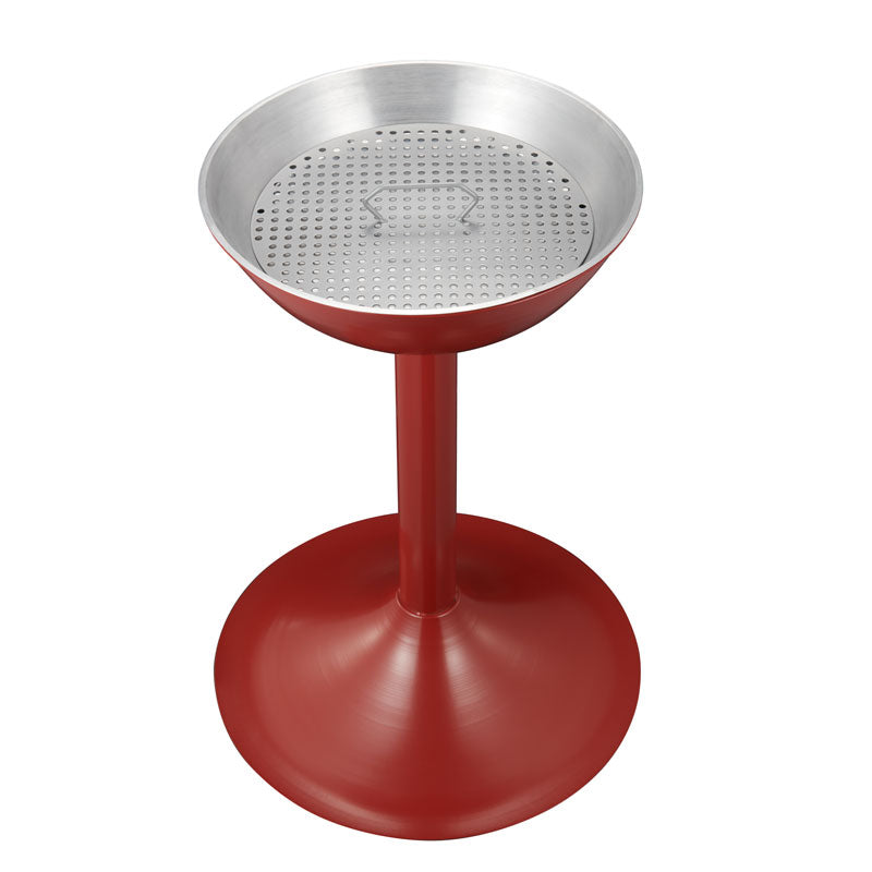 Zandasbak op voet Ø 41 cm rood