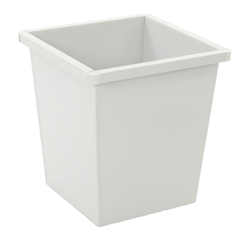 Vierkant tapse papierbak 27 liter grijs