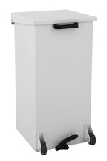 DutchDesign mobiele Carro-Kick pedaalafvalbak 110 liter wit