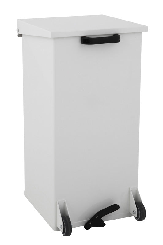 DutchDesign mobiele Carro-Kick pedaalafvalbak 110 liter wit