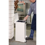 DutchDesign mobiele Carro-Kick pedaalafvalbak 110 liter wit